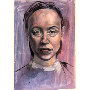 Head study in purple