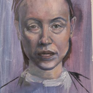 Head study in purple